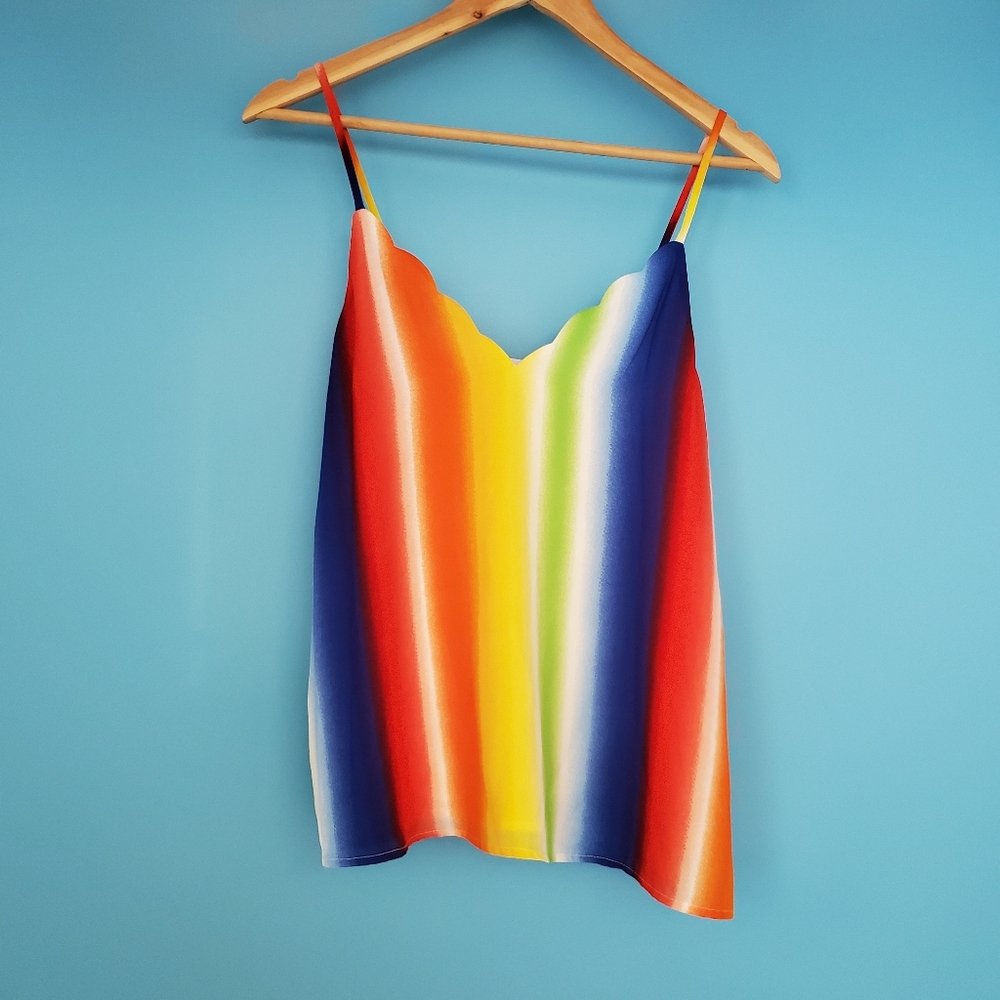 NEW Socialite Camisole Size XS Striped Cami Blouse V-Neck